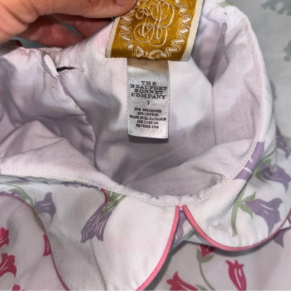 The Beaufort Bonnet Company Cream Dress with Pink and Purple Floral Design - Picture 5 of 5